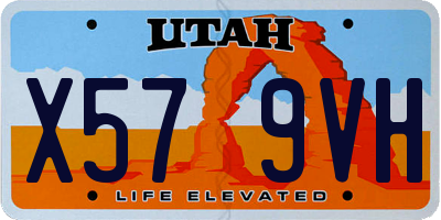 UT license plate X579VH