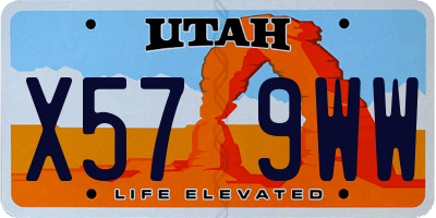 UT license plate X579WW