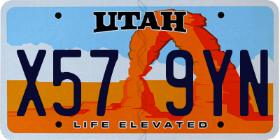 UT license plate X579YN