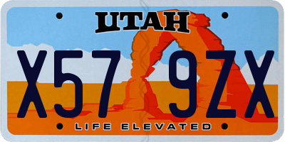 UT license plate X579ZX