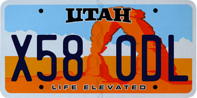 UT license plate X580DL