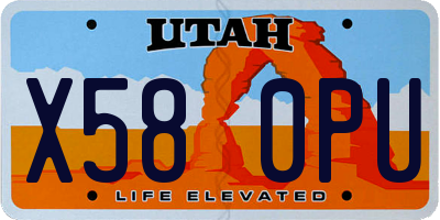 UT license plate X580PU