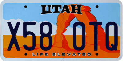 UT license plate X580TQ