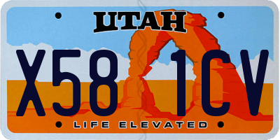 UT license plate X581CV