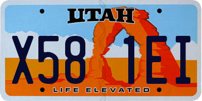 UT license plate X581EI