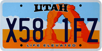 UT license plate X581FZ