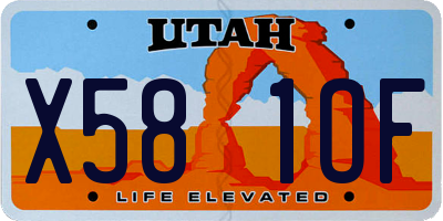 UT license plate X581OF