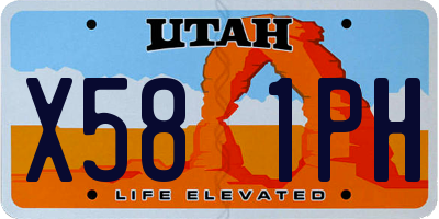 UT license plate X581PH