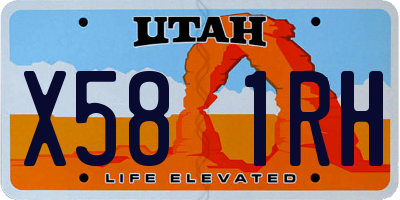 UT license plate X581RH