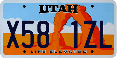 UT license plate X581ZL