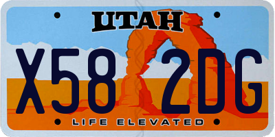 UT license plate X582DG