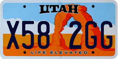 UT license plate X582GG