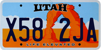 UT license plate X582JA