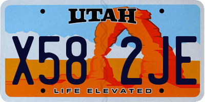 UT license plate X582JE