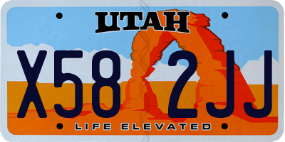 UT license plate X582JJ