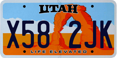 UT license plate X582JK
