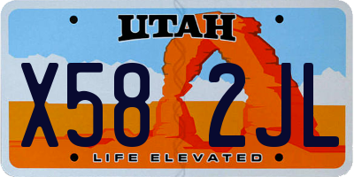 UT license plate X582JL