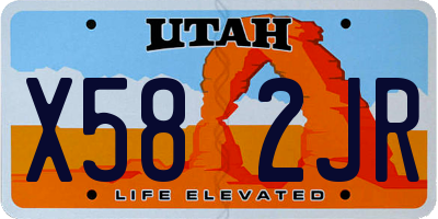 UT license plate X582JR