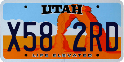 UT license plate X582RD