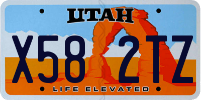 UT license plate X582TZ