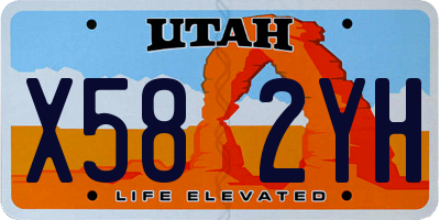 UT license plate X582YH