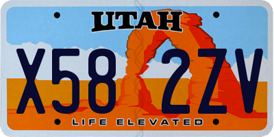 UT license plate X582ZV