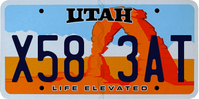 UT license plate X583AT