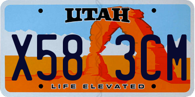 UT license plate X583CM