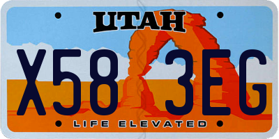 UT license plate X583EG
