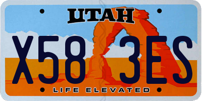 UT license plate X583ES