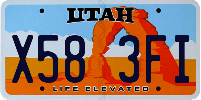 UT license plate X583FI