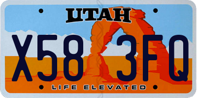 UT license plate X583FQ
