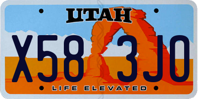 UT license plate X583JO