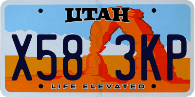 UT license plate X583KP