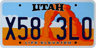 UT license plate X583LO