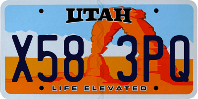 UT license plate X583PQ
