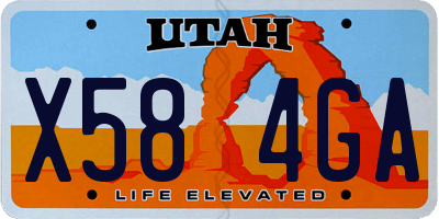 UT license plate X584GA