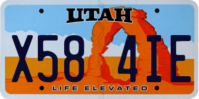 UT license plate X584IE