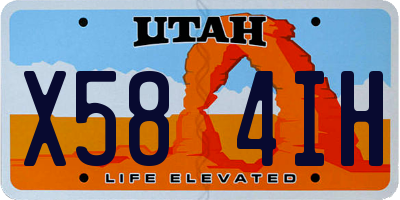 UT license plate X584IH
