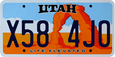 UT license plate X584JO