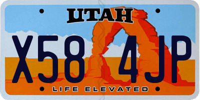 UT license plate X584JP