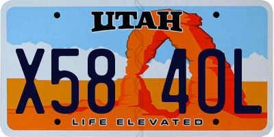 UT license plate X584OL