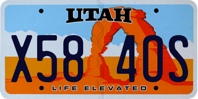 UT license plate X584OS