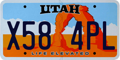 UT license plate X584PL