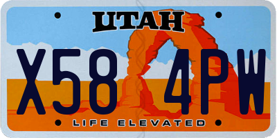 UT license plate X584PW