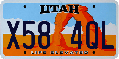 UT license plate X584QL