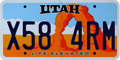 UT license plate X584RM