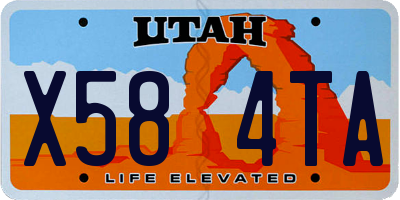 UT license plate X584TA