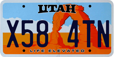 UT license plate X584TN