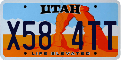 UT license plate X584TT